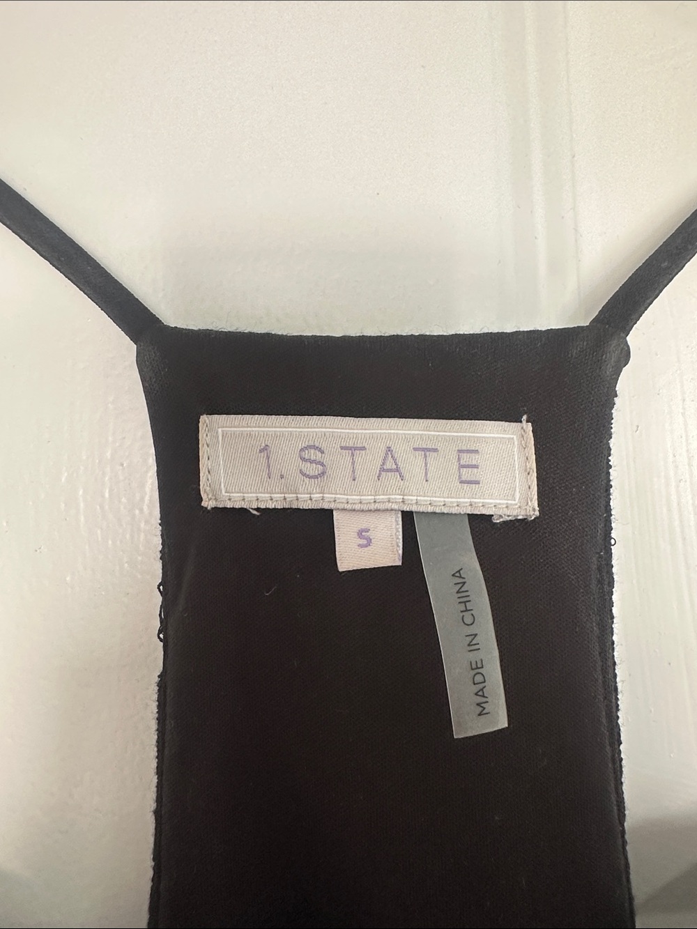 1. State Black Lace Mini Slip Dress with Scalloped Hem - Picture 2 of 5